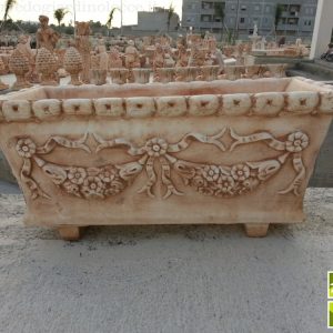 Arredo Giardino Lecce Vaso Rettangolare Lungo Cemento